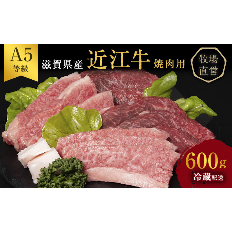 近江牛 焼肉 約600g A5 雌牛 モモ・カタ・ウデ・バラ系等 西川畜産 牛肉 黒毛和牛 焼き肉 焼肉用 肉 お肉 牛 和牛 ブランド牛