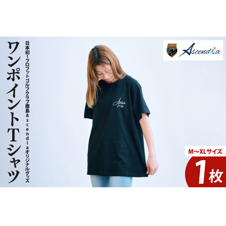 日本初!プロフットゴルフクラブ鹿島Ascendia オリジナルグッズ(ワンポイントTシャツ)【 スポーツ サッカー ゴルフ Tシャツ グッズ 茨城県 鹿嶋市】(KDB-7)