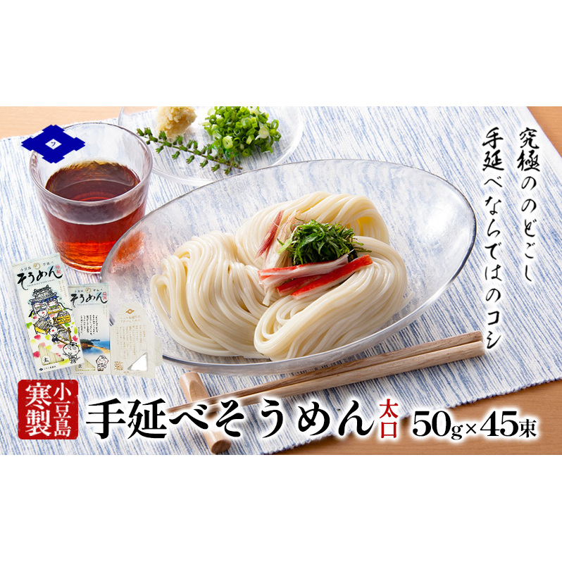 小豆島 手延べそうめん 【太口】5束入り×9箱　手延べ そうめん 素麺 麺 細うどん 箱詰め 贈り物 プレゼント お手渡し ギフト のどごし コシ 小豆島 土庄町