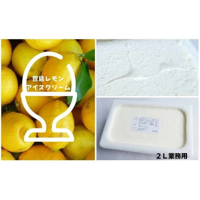 【 小豆島 】 豊島レモン アイスクリーム 2L 業務用 檸檬 レモン アイス 爽やか 大容量 たっぷり おやつ 軽食 デザート 豊島 香川 香川県 土庄 土庄町