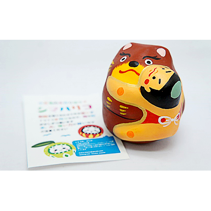 【 小豆島 】端午の節句のお祝いに【5個限定】張り子［金太郎と熊］ 人形 民芸品 工芸品 