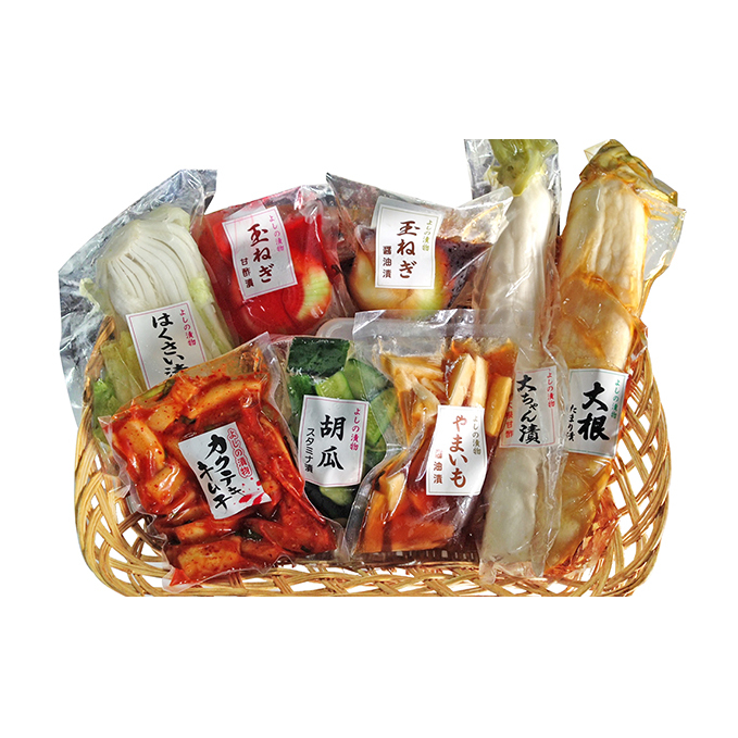漬物 詰め合わせ よしの漬物 おススメ セット お漬物 ご飯のお供 ご飯に合う おかず お酒のおつまみ おつまみ つまみ 白菜漬け キムチ カクテキ きゅうり 大根 玉ねぎ 山芋 醤油漬け 冷蔵 冷蔵配送 千葉 千葉県 市原 市原市