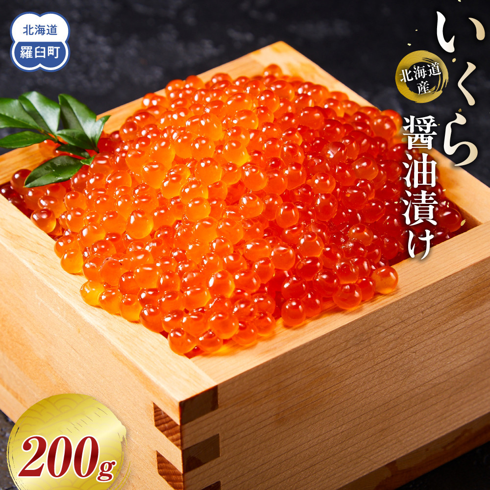 【12月発送】北海道産 いくら（鮭卵）醤油漬け 200g 個魚介類 北海道 海産物 魚介 小分けパック 生産者 支援 応援