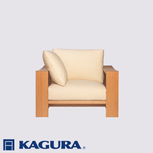 家具蔵 KAGURA 1Pソファ モデルノ チェリー材 家具 ソファー 1人掛け sofa リビングソファー 木材 無垢材 職人 手作業 天然木 高級木材 無添加 安全 ジャパニーズモダン 高級家具 熟練 無着色 おしゃれ 天然木無垢材 温もり シンプル 洗練