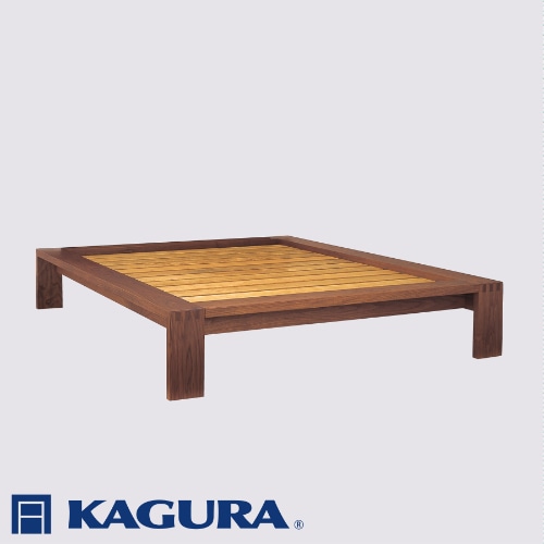 家具蔵 KAGURA ベッドフレームモデルノヘッドレス セミダブル ウォールナット材 家具 寝具 寝室 木材 無垢材 職人 手作業 天然木 高級木材 無添加 安全 ジャパニーズモダン 高級家具 熟練 無着色 おしゃれ 天然木無垢材 温もり シンプル 洗練 【（株）アイダ】 【ho1122】
