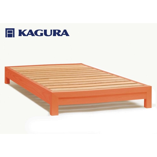 家具蔵 KAGURA ベッドフレームダンヘッドレス セミダブル チェリー材 家具 寝具 寝室 木材 無垢材 職人 手作業 天然木 高級木材 無添加 安全 ジャパニーズモダン 高級家具 熟練 無着色 おしゃれ 天然木無垢材 温もり シンプル 洗練 【（株）アイダ】 【ho1198】