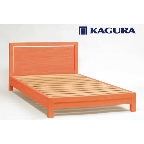 家具蔵 KAGURA ベッドフレームダンハイヘッド セミダブル チェリー材 家具 寝具 寝室 木材 無垢材 職人 手作業 天然木 高級木材 無添加 安全 ジャパニーズモダン 高級家具 熟練 無着色 おしゃれ 天然木無垢材 温もり シンプル 洗練 【（株）アイダ】 【ho1208】