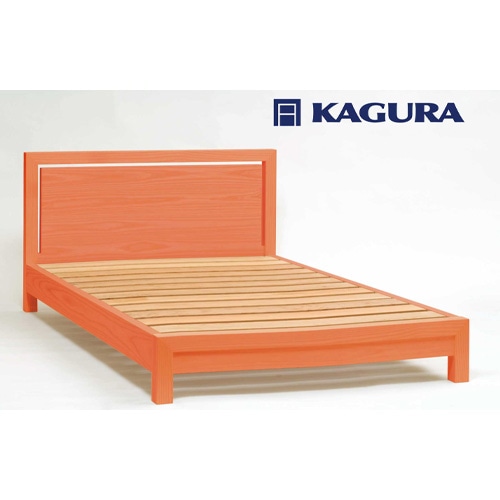 家具蔵 KAGURA ベッドフレームダンハイヘッド ダブル チェリー材 家具 寝具 寝室 木材 無垢材 職人 手作業 天然木 高級木材 無添加 安全 ジャパニーズモダン 高級家具 熟練 無着色 おしゃれ 天然木無垢材 温もり シンプル 洗練 【（株）アイダ】 【ho1210】