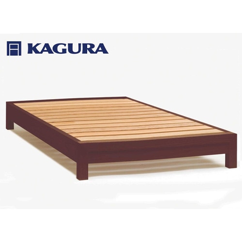 家具蔵 KAGURA ベッドフレームダンヘッドレス セミダブル ウォールナット材 家具 寝具 寝室 木材 無垢材 職人 手作業 天然木 高級木材 無添加 安全 ジャパニーズモダン 高級家具 熟練 無着色 おしゃれ 天然木無垢材 温もり シンプル 洗練 【（株）アイダ】 【ho1199】