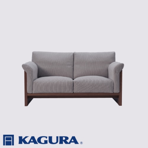 家具蔵 KAGURA 2Pソファ フレスコ ウォールナット材 家具 ソファー 2人掛け sofa リビングソファー 木材 無垢材 職人 手作業 天然木 高級木材 無添加 安全 ジャパニーズモダン 高級家具 熟練 無着色 おしゃれ 天然木無垢材 温もり シンプル 洗練 ( B-245 )