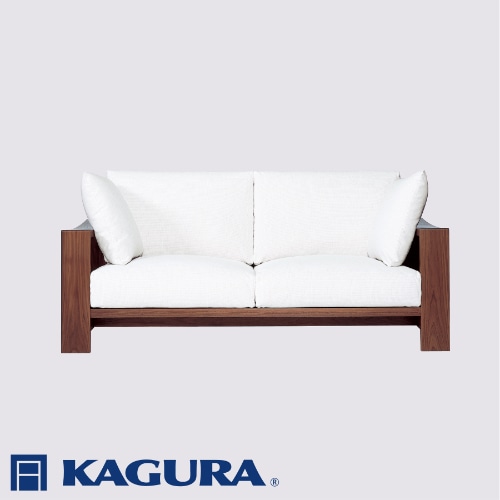 家具蔵 KAGURA 3Pソファ モデルノ ウォールナット材 家具 ソファー 3人掛け sofa リビングソファー 木材 無垢材 職人 手作業 天然木 高級木材 無添加 安全 ジャパニーズモダン 高級家具 熟練 無着色 おしゃれ 天然木無垢材 温もり シンプル 洗練 ( B-251 )