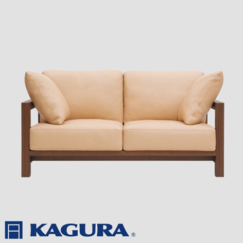 家具蔵 KAGURA 2Pソファ ダン ウォールナット材 家具 ソファー 2人掛け sofa リビングソファー 木材 無垢材 職人 手作業 天然木 高級木材 無添加 安全 ジャパニーズモダン 高級家具 熟練 無着色 おしゃれ 天然木無垢材 温もり シンプル 洗練 ( B-227 )