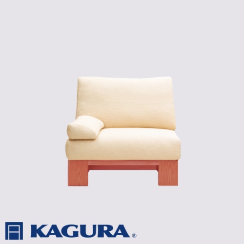 家具蔵 KAGURA 1Pアームレスソファ モデルノ チェリー材 家具 ソファー 1人掛け sofa リビングソファー 木材 無垢材 職人 手作業 天然木 高級木材 無添加 安全 ジャパニーズモダン 高級家具 熟練 無着色 おしゃれ 天然木無垢材 温もり シンプル 洗練 ( B-139 )