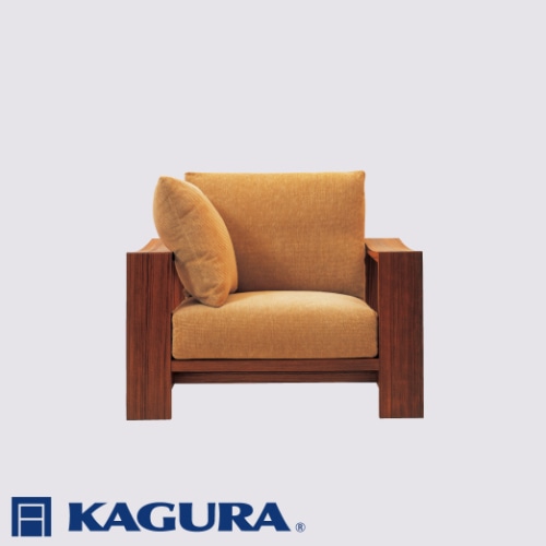 家具蔵 KAGURA 1Pソファ モデルノ ウォールナット材 家具 ソファー 1人掛け sofa リビングソファー 木材 無垢材 職人 手作業 天然木 高級木材 無添加 安全 ジャパニーズモダン 高級家具 熟練 無着色 おしゃれ 天然木無垢材 温もり シンプル 洗練 ( B-163 )