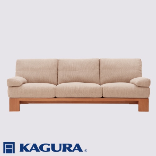 家具蔵 KAGURA 3.5Pアームレスソファ モデルノ チェリー材 家具 ソファー 3.5人掛け sofa リビングソファー 木材 無垢材 職人 手作業 天然木 高級木材 無添加 安全 ジャパニーズモダン 高級家具 熟練 無着色 おしゃれ 天然木無垢材 温もり シンプル 洗練 ( B-263 )