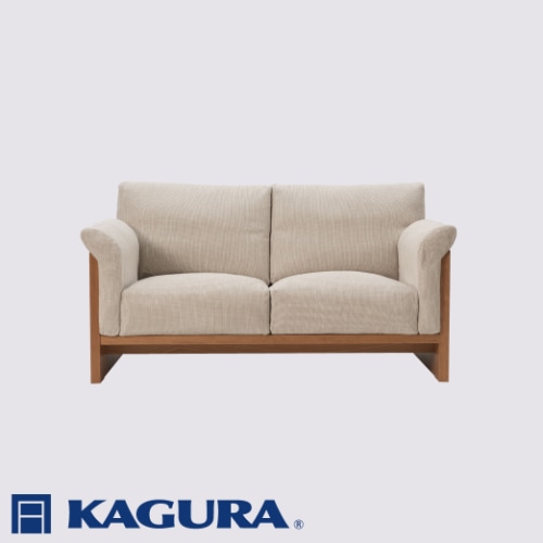 家具蔵 KAGURA 2Pソファ フレスコ チェリー材 家具 ソファー 2人掛け sofa リビングソファー 木材 無垢材 職人 手作業 天然木 高級木材 無添加 安全 ジャパニーズモダン 高級家具 熟練 無着色 おしゃれ 天然木無垢材 温もり シンプル 洗練 ( B-243 )