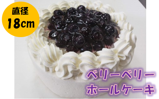 ベリーベリー  ホールケーキ 6号 スイーツ ケーキ ブルーベリー 冷凍 記念日 お祝い