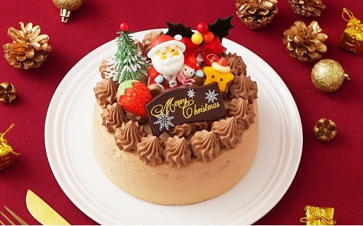 生チョコ クリスマスケーキ 【2024年12月20日から23日発送予定】 5号 15cm 3~5人向け クリスマス ケーキ チョコレート チョコ 生チョコクリーム 甘さ控えめ 冷凍