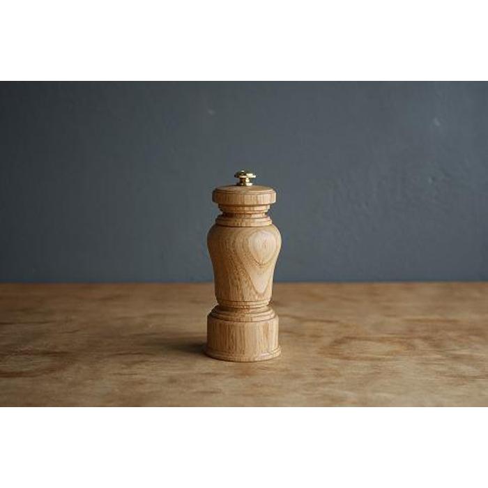 ペッパーミル ４インチ　クリ | 職人 手作り 受注生産 オリジナル 天然 木材 料理 食事 旬　話題 野球