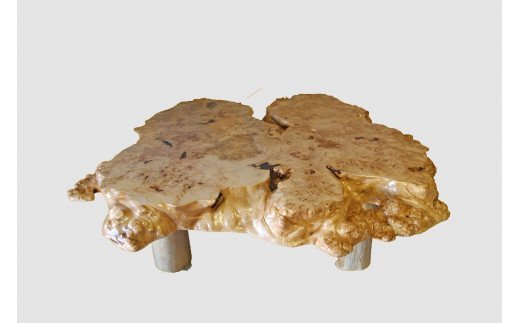 【46】座卓（テーブル）マカバ・一枚天板【厚さ約16.0cm】_I120-30009271