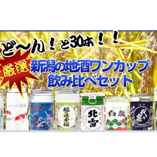 酒処・新潟の地酒ワンカップ30銘柄飲み比べ