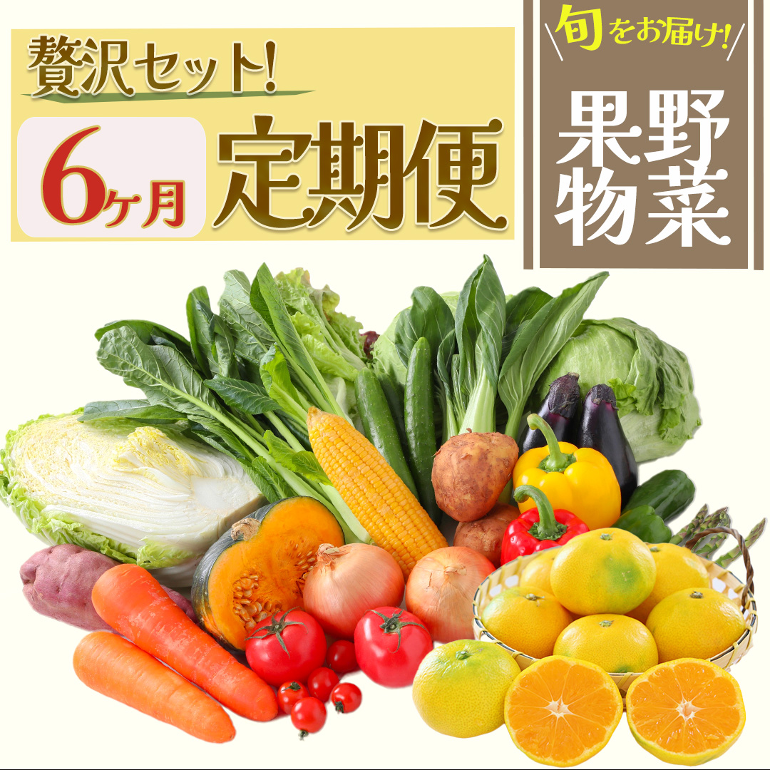 湯の花 旬の野菜と果物セット半年間の定期便 【野菜 果物 定期便 大容量 セット 人気 詰め合わせ  おまかせ 新鮮 やさい】