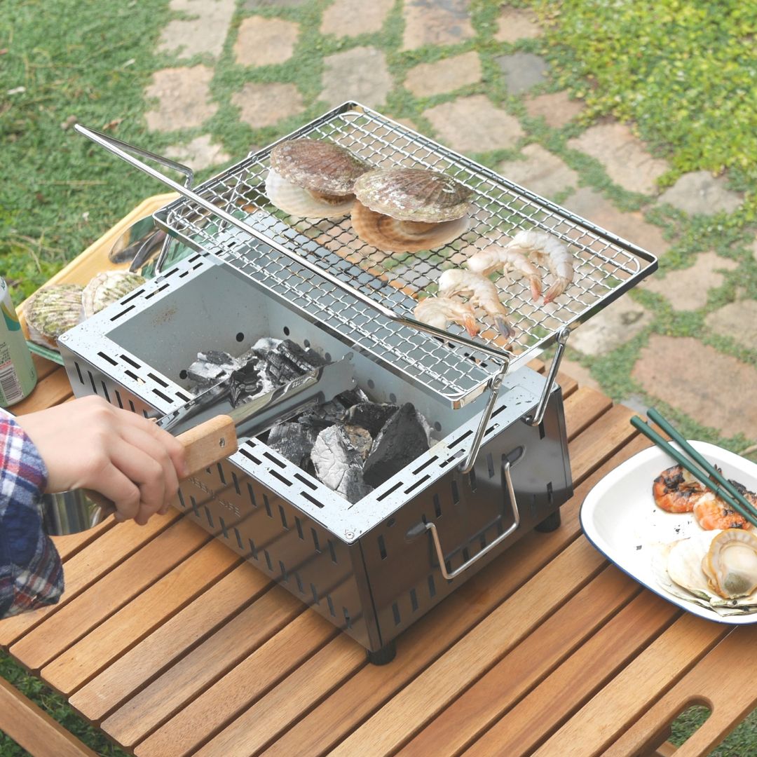 炭足し簡単 卓上シチリンセット 網付き 七輪セット キャンプ用品 アウトドア用品 BBQ [グリーンライフ] 【014P019】 | 新潟県三条市 |  JRE MALLふるさと納税