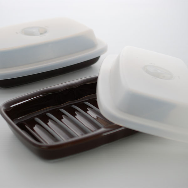 蓋付き電子レンジ調理プレート マイクロウェーブヒートプレート(クリア)2枚セット 時短調理に【013P048】