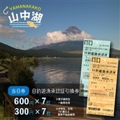 【湖漁業協同組合】山中湖日釣遊漁承認証引換券 (600×7枚・300×7枚)