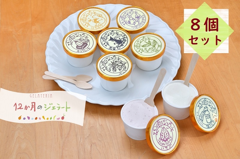 12か月のジェラートおすすめアイス詰合せ8個入り