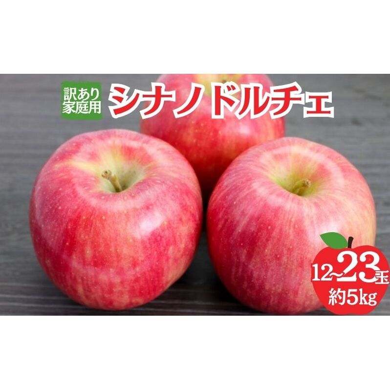 シナノドルチェ　訳あり家庭用　約5kg（12～23玉） りんご 果物 訳あり 信州 長野