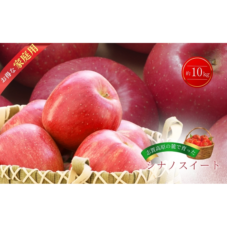 志賀高原の麓で育った シナノスイート （家庭用）約10kg  りんご 10kg フルーツ 果物 長野県 長野