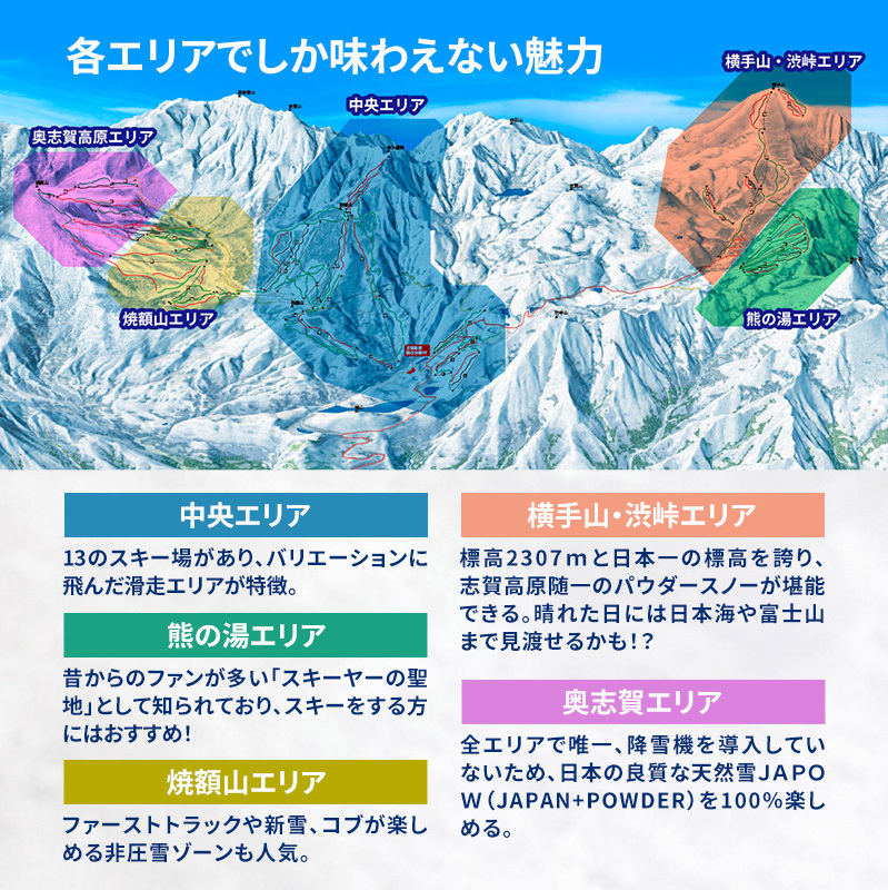 2024-25 志賀高原スキー場共通リフト券 2日券【 スキー場 共通 リフト 