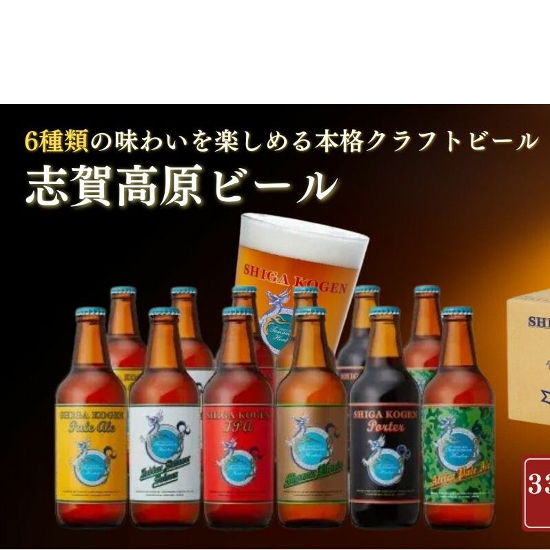 玉村本店 志賀高原ビール12本セット 【 クラフトビール 志賀高原ビール 飲み比べセット ビール 詰め合わせ セット 地ビール 飲み比べ 黒ビール IPA ipa ペールエール ギフト 酒 お酒 アルコール 飲料 志賀高原 長野県 長野 】 