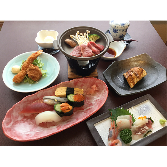 寿し処あおきや　お食事券（50000円分） チケット お寿司 お刺身 焼きあなご バリアフリー イス席 個室 セット 