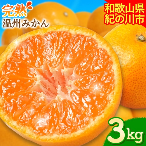 [先行予約]完熟 温州みかん 約3kg (35~40玉) こだまファーム[10月中旬-2月中旬頃出荷] 和歌山県 紀の川市 みかん ミカン 果物 フルーツ---wsk_kdf8_10c2c_25_8500_3kg---