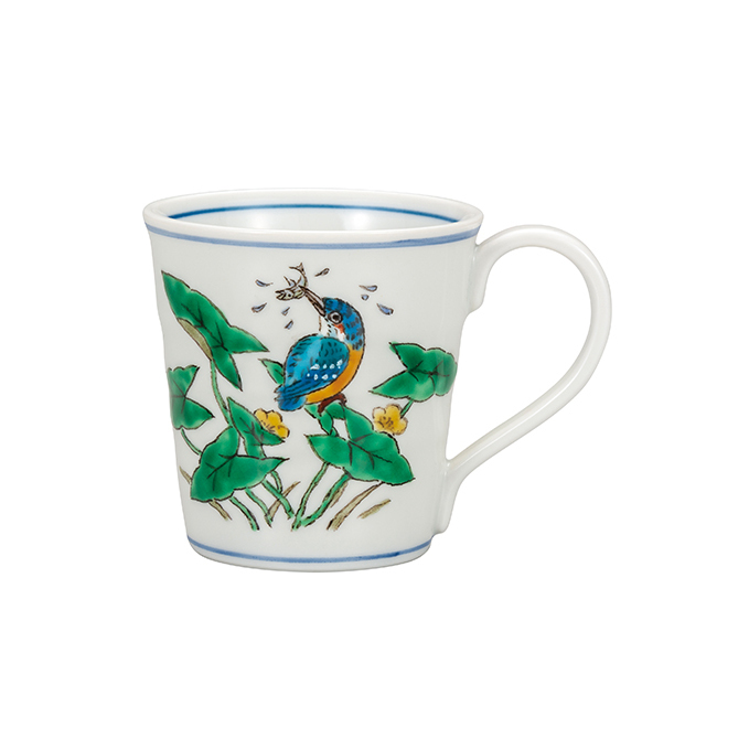 九谷焼　 マグカップ　かわせみ　a04 