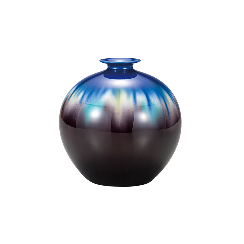 九谷焼　6号花瓶　釉彩　博峰窯 