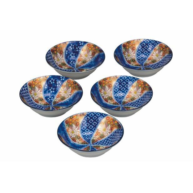 九谷焼　 4.8号小鉢揃　金花詰　a01 食器 キッチン雑貨 キッチンアイテム 雑貨 小物 お皿 小皿 食卓 テーブルコーディネート 