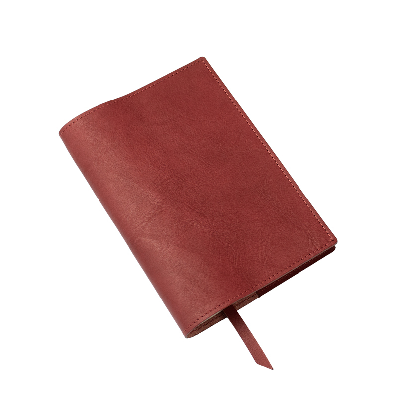 【スピード発送】本革ブックカバー 文庫サイズ（レッドオレンジ） G2819