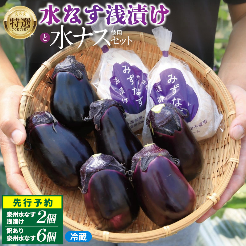 【先行予約】特選 無添加 水なす漬け 徳用水ナス セット【食べ比べ 新鮮 野菜 泉佐野産 茄子 やさい TONOファーム 高評価 数量限定】 G1099