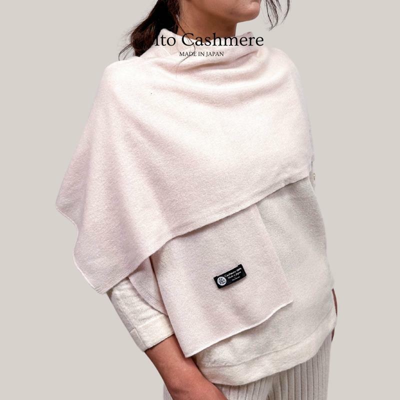 【100％ピュアカシミヤ】マフラー フリンジ無し ライトピンク【高級 カシミア おしゃれ ファッション 防寒 かしみあ】 099H3500