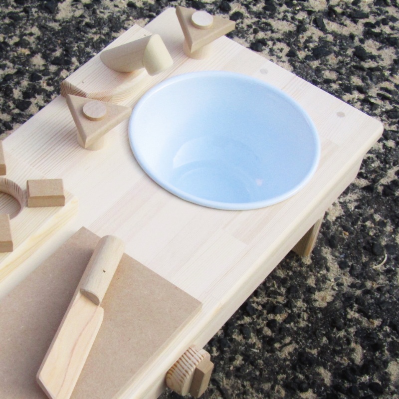 手作り木製 ままごとキッチン・RHK-LX 素材色バージョン 099H2104