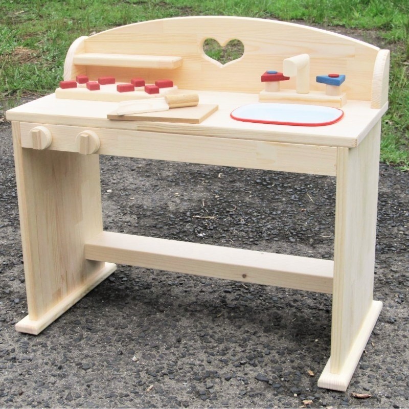 手作り木製 ままごとキッチン・デスクタイプSHK 099H2116