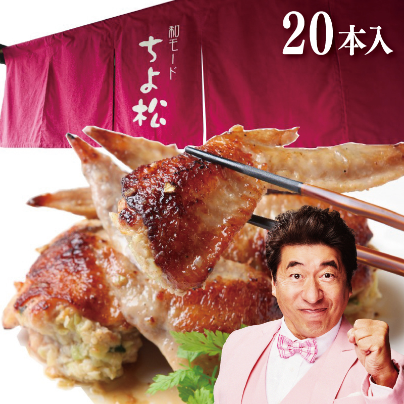 手羽先餃子20本 (10本×2袋) 日本料理屋のお惣菜 さのうまみ鶏 小分け 099H3104