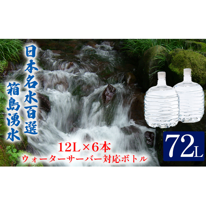 群馬の名水 箱島湧水 エアL  12L×6本 ウォーターサーバー 対応ボトル(2本×3回) 飲料 ドリンク 飲料類 水 ミネラルウォーター 名水 天然水 