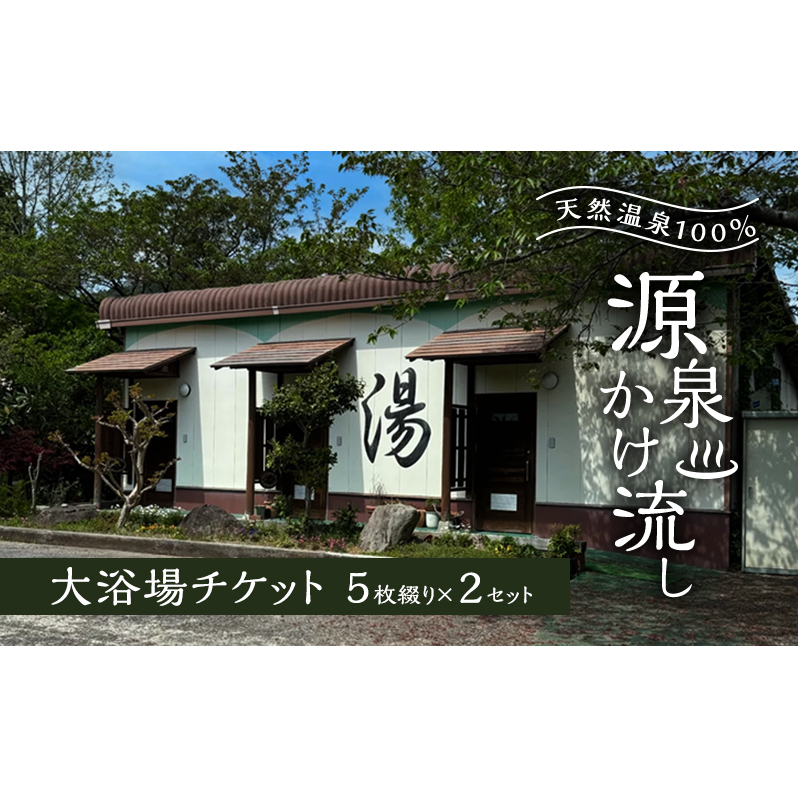 温泉 天然温泉100% 源泉かけ流し 大浴場チケット5枚綴り×2セット 天然温泉 チケット 源泉