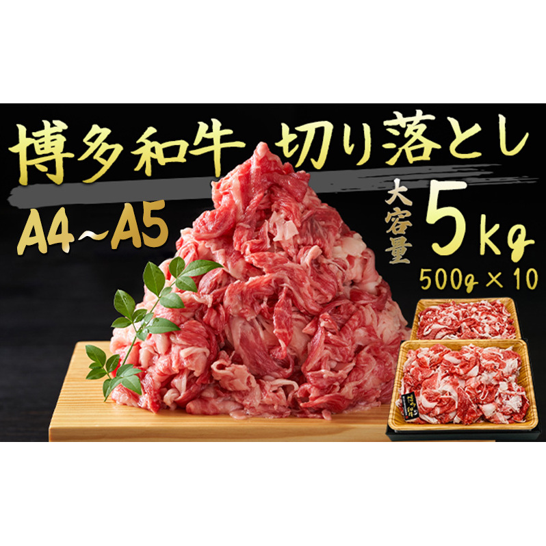 限定 牛肉 博多和牛 A4～A5 切り落とし 合計5kg（500g×10p）肩ロース 赤身 バラ カルビ 小分け 大好評につき継続！配送不可：離島 