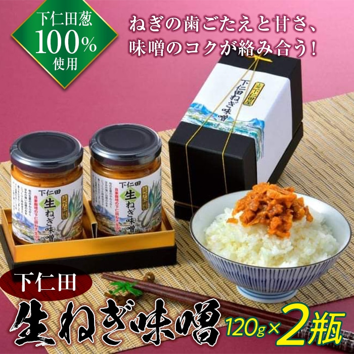日本野菜ソムリエ協会 野菜ソムリエサミット 加工品部門 銀賞受賞 群馬県 下仁田町 自家栽培の下仁田ネギ100%使用!下仁田生ねぎ味噌 120g×2瓶 F21K-108