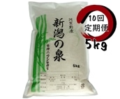 [令和6年産新米予約][10回定期便] 旧笹神村産 コシヒカリ 「新潟の泉」5kg 9月下旬より順次発送予定 1Q03110